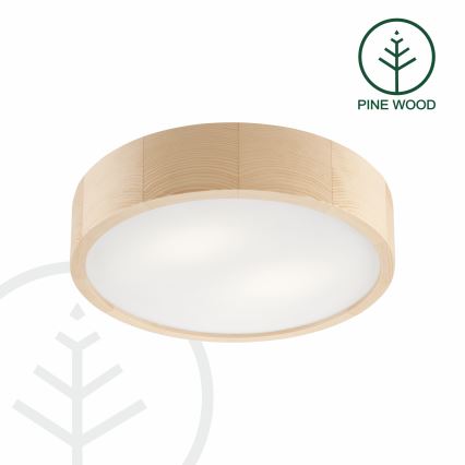 Φωτιστικό οροφής NATURAL 2xE27/60W/230V, διάμ. 37,5 εκ., από πεύκο