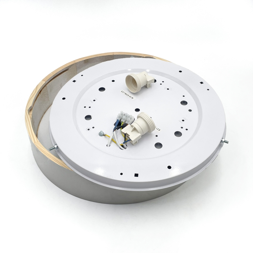 Φωτιστικό οροφής NATURAL 3xE27/15W/230V Ø 37,5 εκ. πεύκο/λευκό