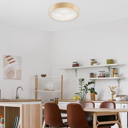 Φωτιστικό οροφής NATURAL 3xE27/60W/230V διάμ. 47,5 εκ. από πεύκο