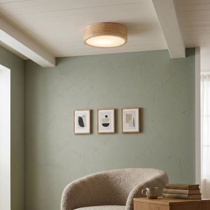 Φωτιστικό οροφής NATURAL MODERN 1xE27/15W/230V Ø 27,5 εκ. από πεύκο