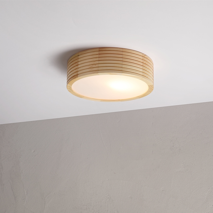 Φωτιστικό οροφής NATURAL MODERN 1xE27/15W/230V Ø 27,5 εκ. από πεύκο
