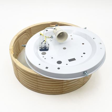 Φωτιστικό οροφής NATURAL MODERN 1xE27/15W/230V Ø 27,5 εκ. από πεύκο