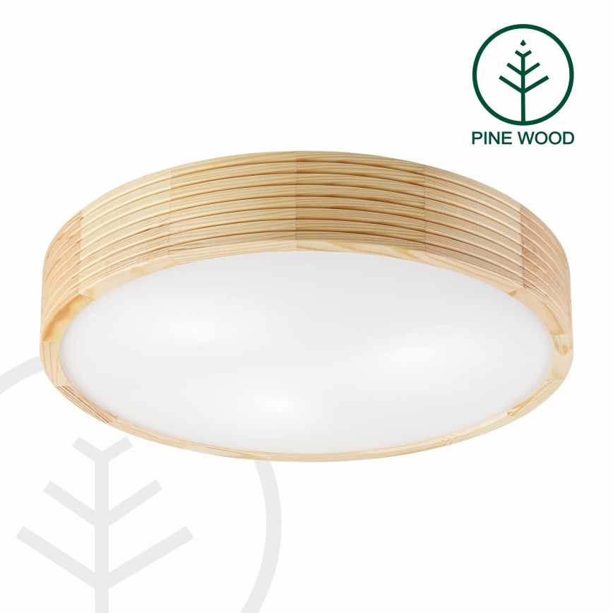 Φωτιστικό οροφής NATURAL MODERN 3xE27/15W/230V, διάμετρος 47,5 cm, από πεύκο