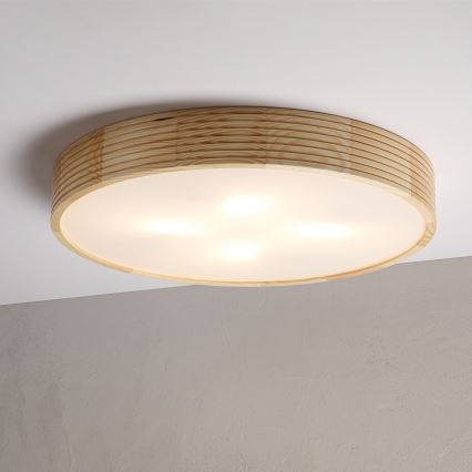 Φωτιστικό οροφής NATURAL MODERN 4xE27/15W/230V Ø 58 εκ. από πεύκο