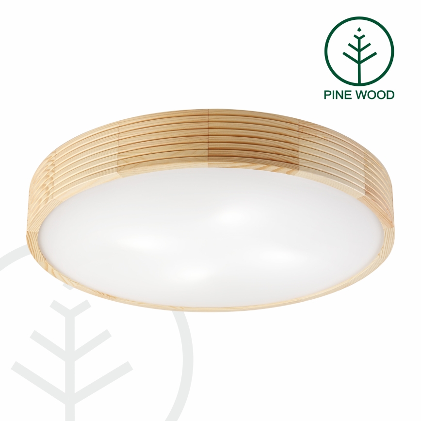 Φωτιστικό οροφής NATURAL MODERN 4xE27/15W/230V Ø 58 εκ. από πεύκο