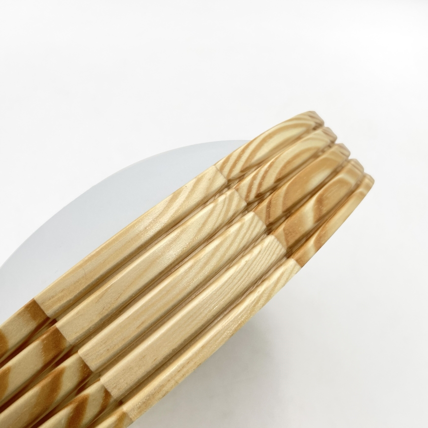 Φωτιστικό οροφής NATURAL MODERN SLIM 1xE27/15W/230V, διάμετρος 27,5 εκ., από πεύκο