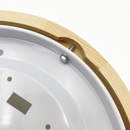 Φωτιστικό οροφής NATURAL MODERN SLIM 1xE27/15W/230V, διάμετρος 27,5 εκ., από πεύκο