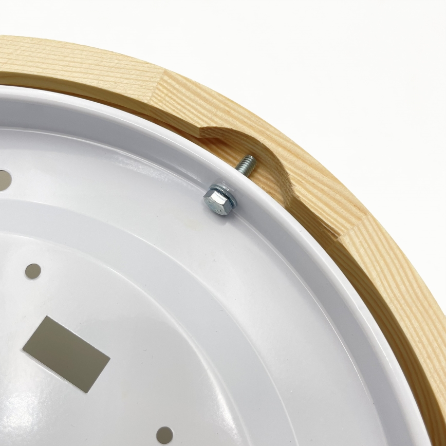 Φωτιστικό οροφής NATURAL MODERN SLIM 1xE27/15W/230V, διάμετρος 27,5 εκ., από πεύκο