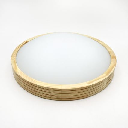 Φωτιστικό οροφής NATURAL MODERN SLIM 2xE27/15W/230V Ø 37,5 cm, από πεύκο
