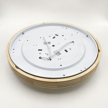 Φωτιστικό οροφής NATURAL MODERN SLIM 3xE27/15W/230V, διάμ. 47,5 εκ., πεύκο