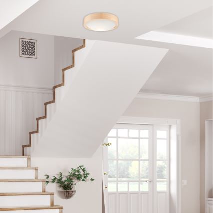 Φωτιστικό οροφής NATURAL SLIM 1xE27/60W/230V ø  27 cm πεύκο