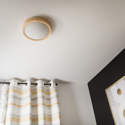 Φωτιστικό οροφής NATURAL SLIM 1xE27/60W/230V ø  27 cm πεύκο