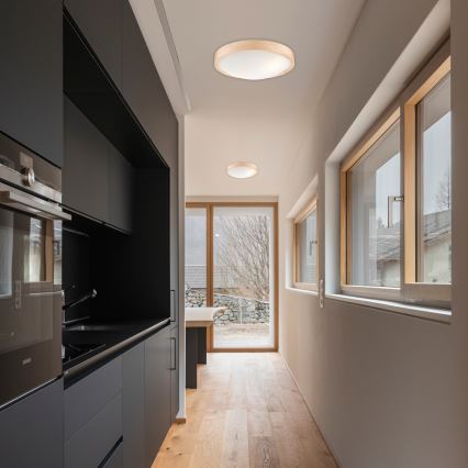 Φωτιστικό οροφής NATURAL SLIM 2xE27/60W/230V Ø 37 cm  πεύκο