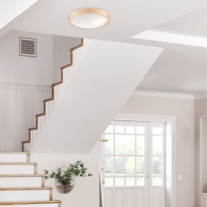 Φωτιστικό οροφής NATURAL SLIM 2xE27/60W/230V Ø 37 cm  πεύκο