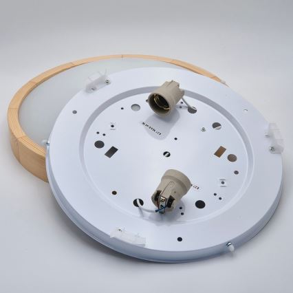 Φωτιστικό οροφής NATURAL SLIM 2xE27/60W/230V Ø 37 cm  πεύκο