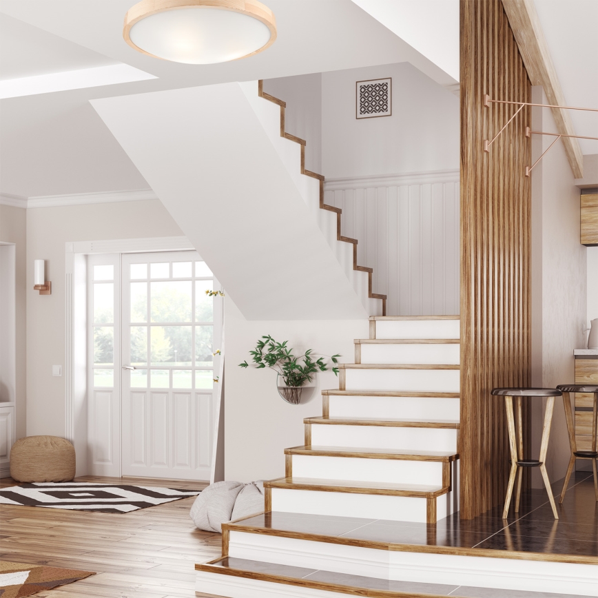 Φωτιστικό οροφής NATURAL SLIM 3xE27/60W/230V 47 cm πεύκο