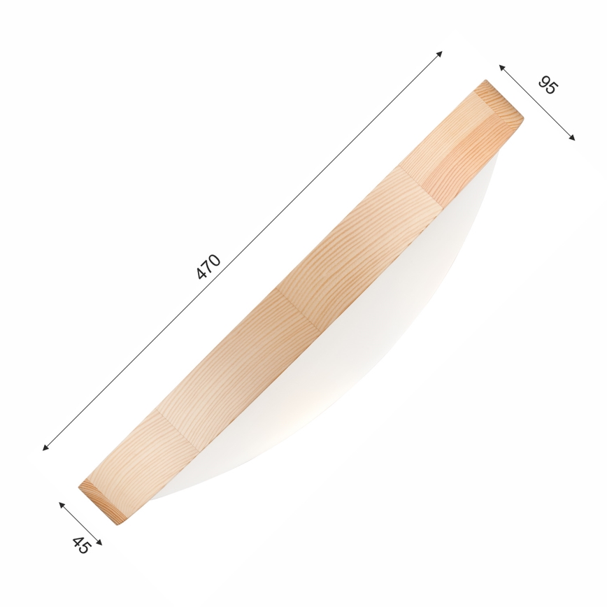 Φωτιστικό οροφής NATURAL SLIM 3xE27/60W/230V 47 cm πεύκο