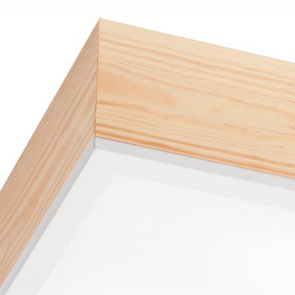 Φωτιστικό οροφής NATURAL SQUARE 2xE27/15W/230V 31x31 cm πεύκο/λευκό