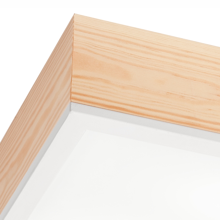 Φωτιστικό οροφής NATURAL SQUARE 2xE27/15W/230V 31x31 cm πεύκο/λευκό