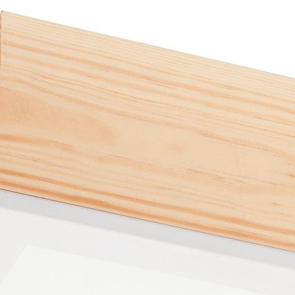 Φωτιστικό οροφής NATURAL SQUARE 2xE27/15W/230V 31x31 cm πεύκο/λευκό