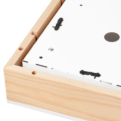 Φωτιστικό οροφής NATURAL SQUARE 2xE27/15W/230V 31x31 cm πεύκο/λευκό