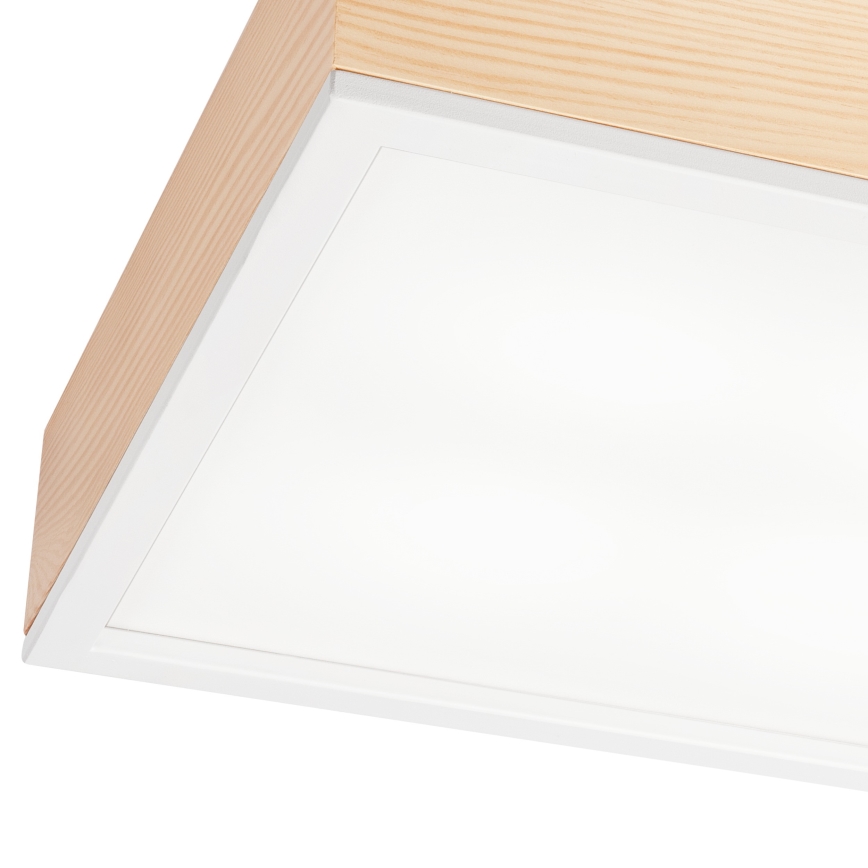 Φωτιστικό οροφής NATURAL SQUARE 4xE27/15W/230V 39x39 cm πεύκο/λευκό