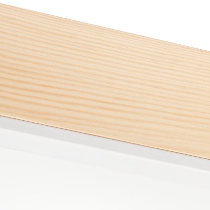 Φωτιστικό οροφής NATURAL SQUARE 4xE27/15W/230V 39x39 cm πεύκο/λευκό