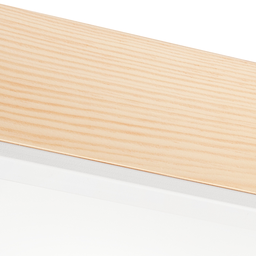 Φωτιστικό οροφής NATURAL SQUARE 4xE27/15W/230V 39x39 cm πεύκο/λευκό