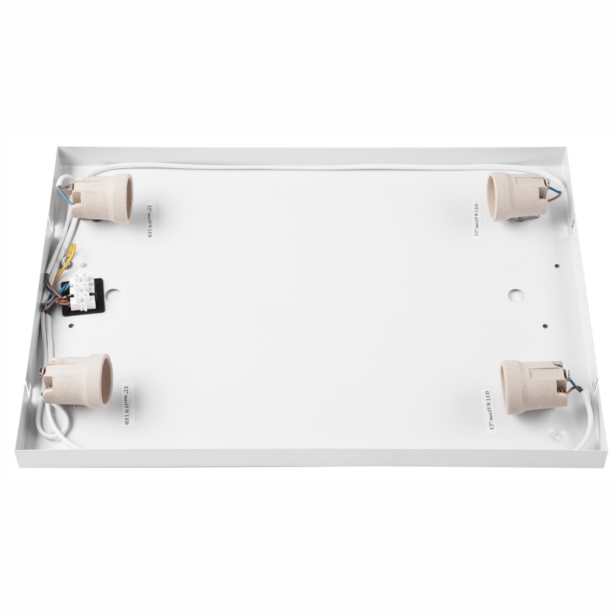 Φωτιστικό οροφής NATURAL SQUARE 4xE27/15W/230V 45x45 cm πεύκο