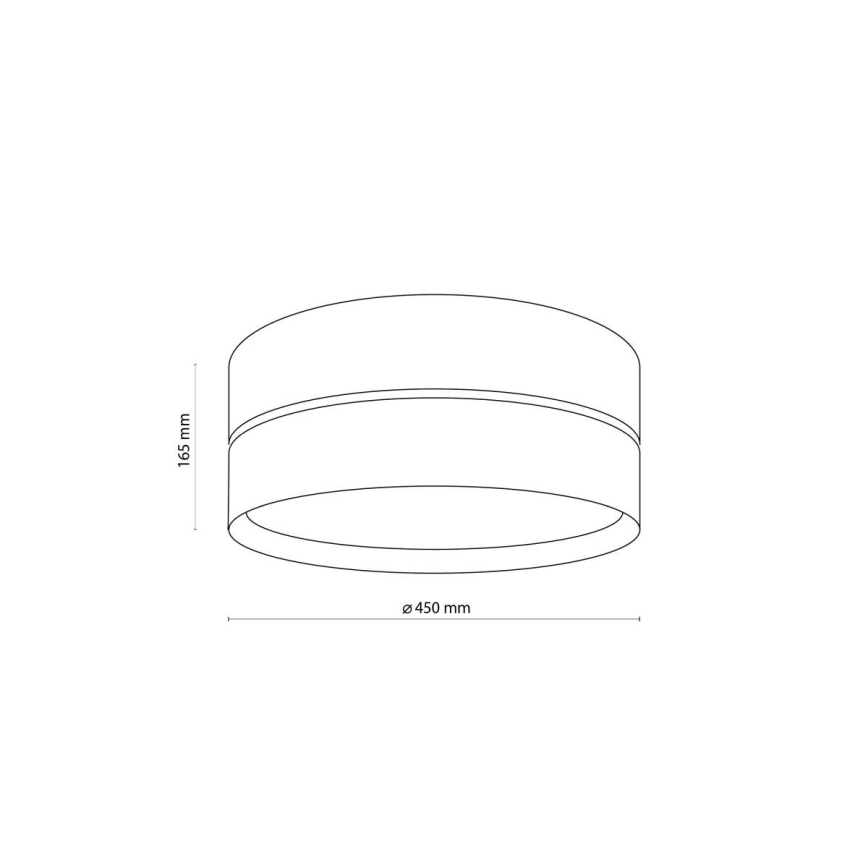 Φωτιστικό οροφής NICOL 4xE27/15W/230V Ø 50 cm καπλαμάς/μαύρο