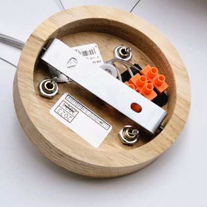 Φωτιστικό οροφής με καλώδιο OAK 3xE27/60W/230V δρυς Ø 47,5 εκ.