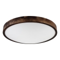 Φωτιστικό οροφής OAK SMOKY SLIM LED/36W/230V 4000K διάμ. 47 cm δρυς/σκούρο καφέ