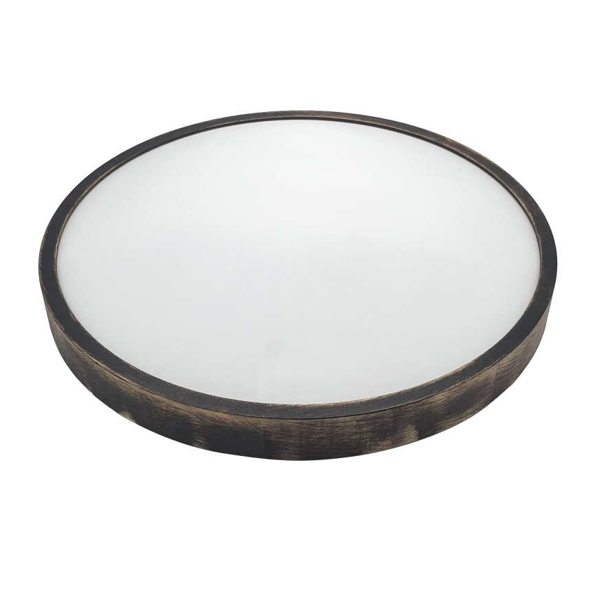 Φωτιστικό οροφής OAK SMOKY SLIM LED/36W/230V 4000K διάμ. 47 cm δρυς/σκούρο καφέ