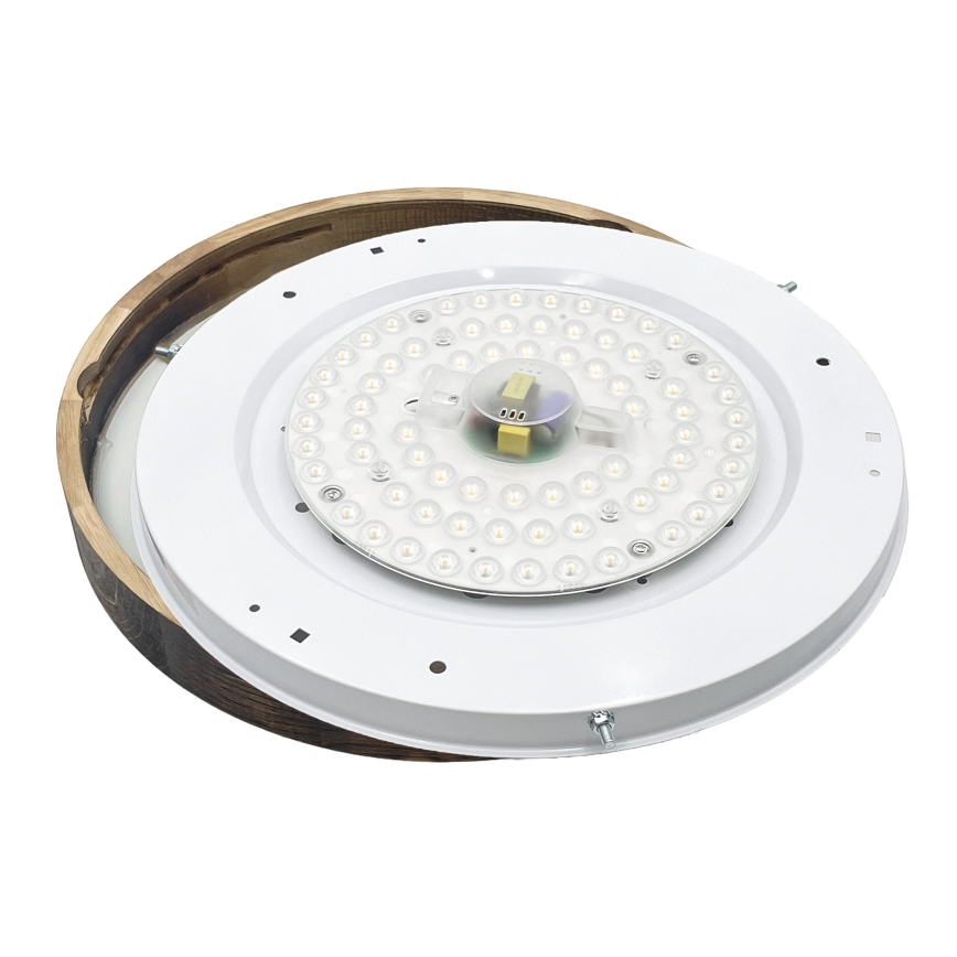 Φωτιστικό οροφής OAK SMOKY SLIM LED/36W/230V 4000K διάμ. 47 cm δρυς/σκούρο καφέ