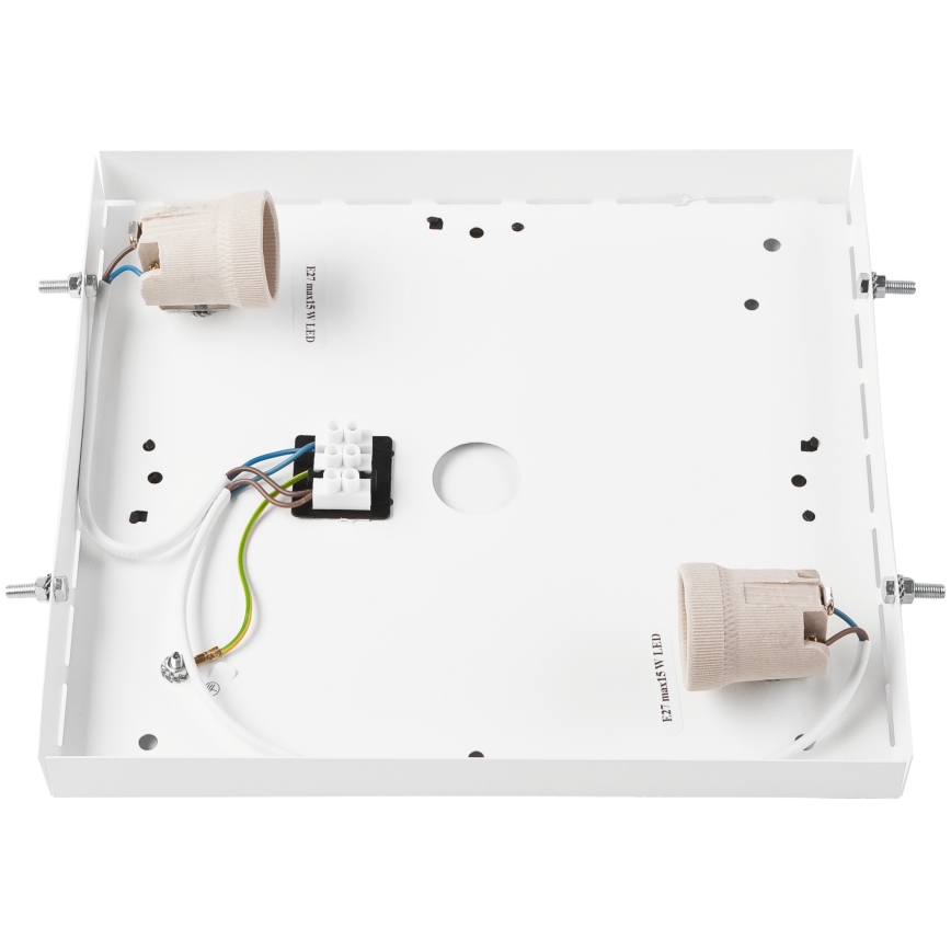 Φωτιστικό οροφής OAK SQUARE 2xE27/15W/230V 31x31 cm δρυς/μαύρο