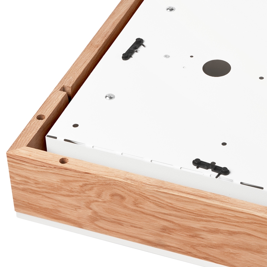 Φωτιστικό οροφής OAK SQUARE 4xE27/15W/230V 39x39 cm δρυς/λευκό