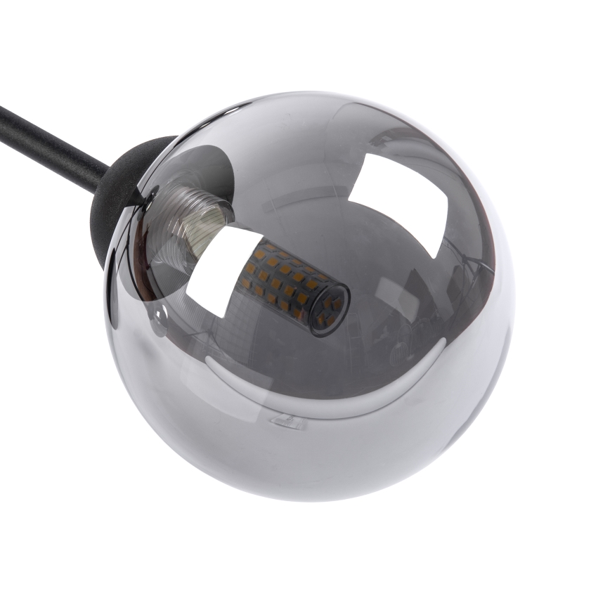 Φωτιστικό οροφής OBSIDIAN 4xG9/10W/230V μαύρο/καπνιστό γκρι
