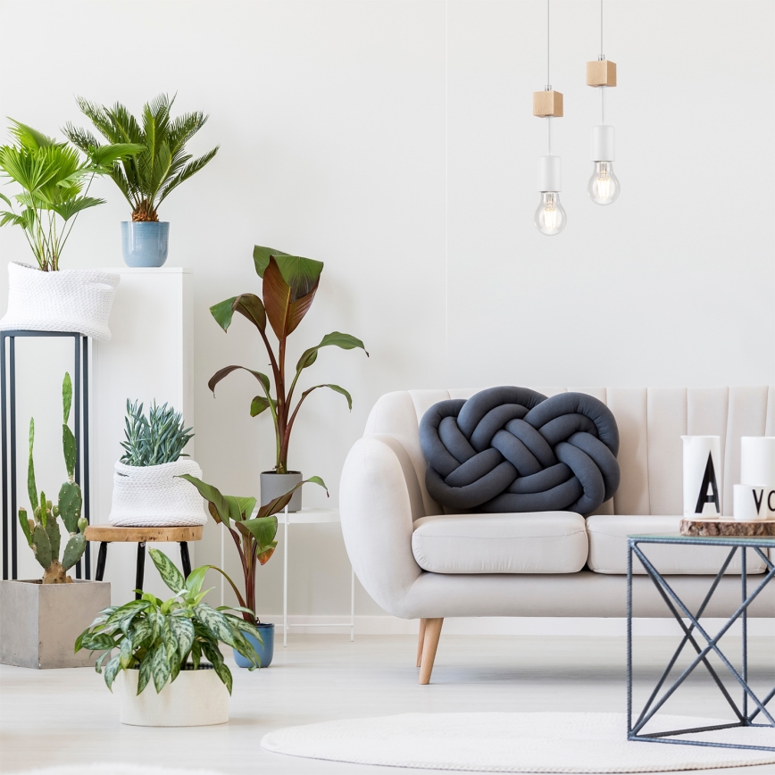 Φωτιστικό οροφής με καλώδιο ORAZIO 1xE27/60W/230V οξιά