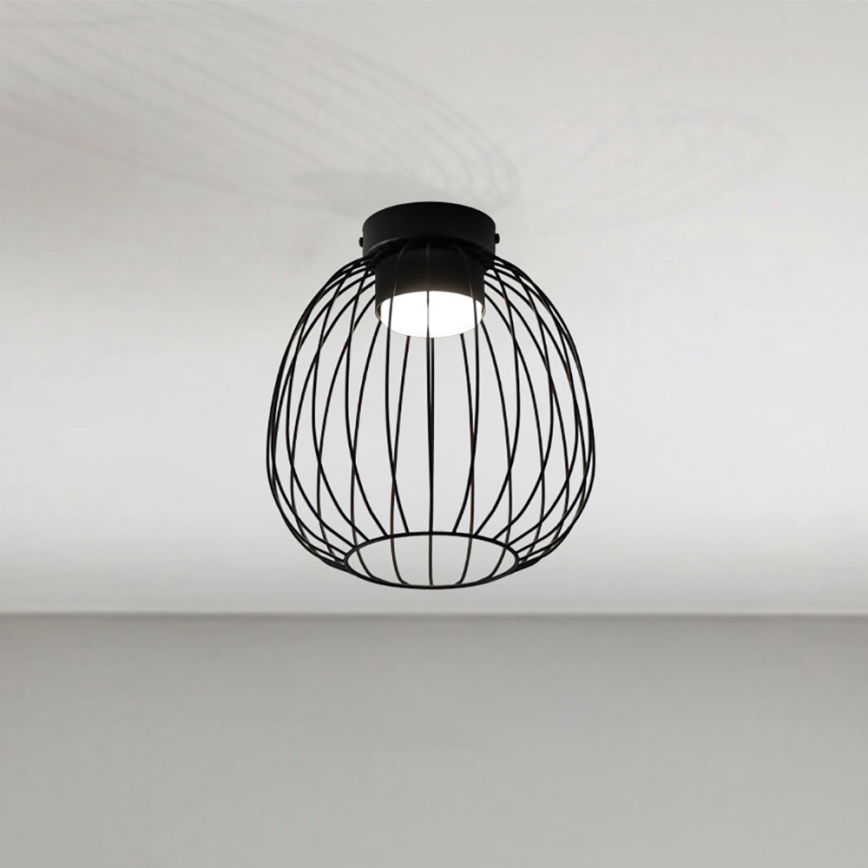 Φωτιστικό οροφής OVELLA 1xGX53/10W/230V, διάμ. 25 cm, μαύρο