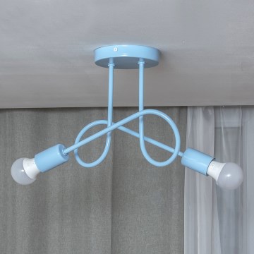 Φωτιστικό οροφής OXFORD 2xE27/15W/230V μπλε