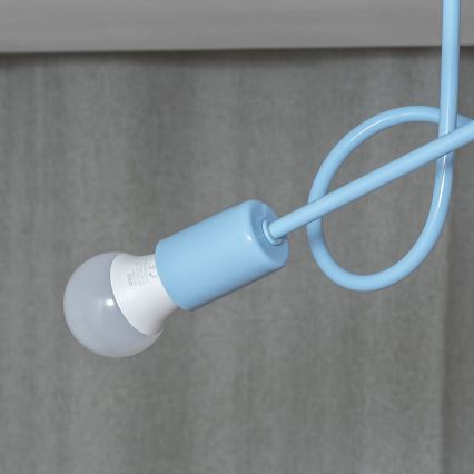 Φωτιστικό οροφής OXFORD 2xE27/15W/230V μπλε