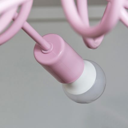 Φωτιστικό οροφής OXFORD 5xE27/15W/230V ροζ