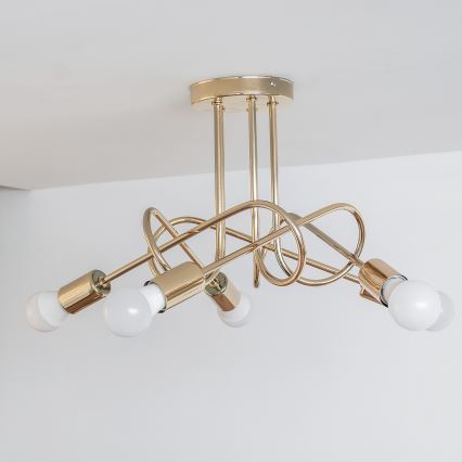 Φωτιστικό οροφής OXFORD 5xE27/15W/230V χρυσό