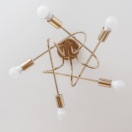 Φωτιστικό οροφής OXFORD 5xE27/15W/230V χρυσό