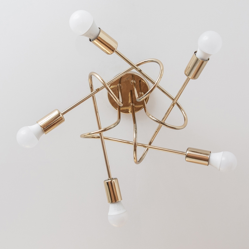 Φωτιστικό οροφής OXFORD 5xE27/15W/230V χρυσό