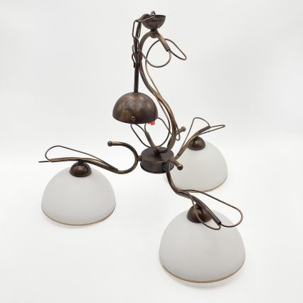 Φωτιστικό οροφής σε ράβδο COBRA 3xE27/60W/230V μπρονζέ/πατίνα