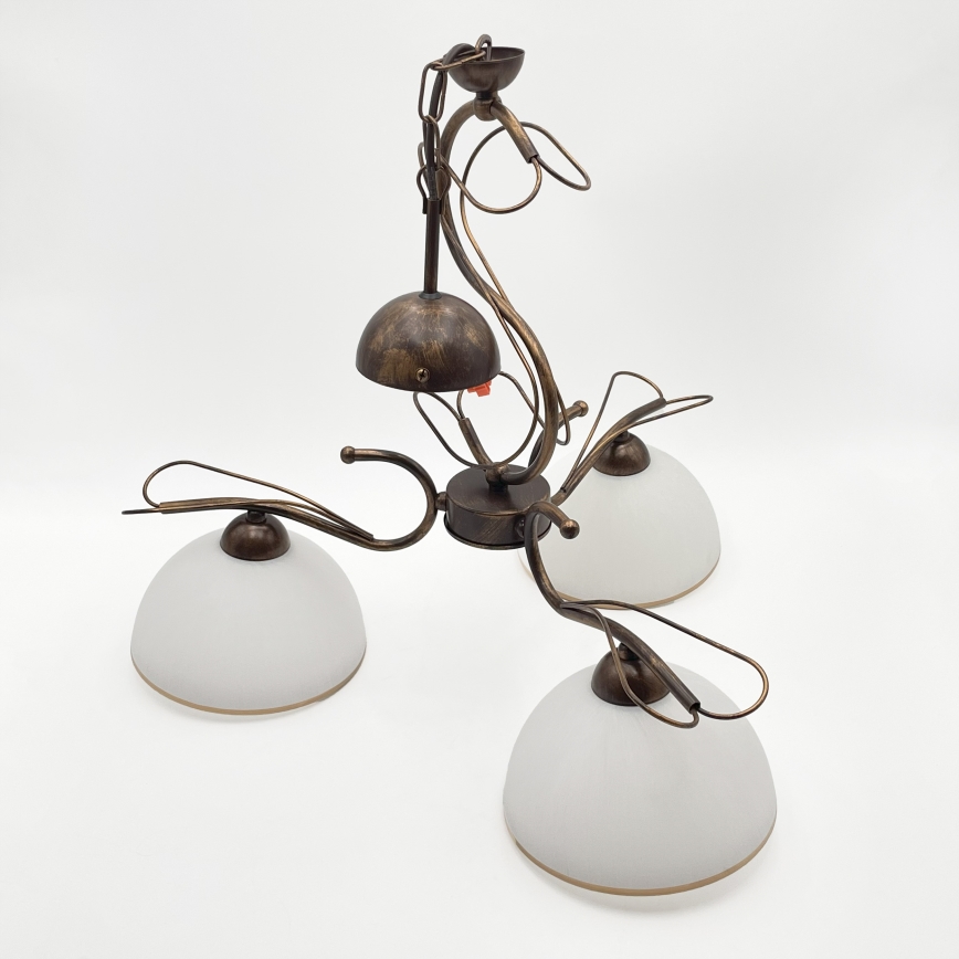 Φωτιστικό οροφής σε ράβδο COBRA 3xE27/60W/230V μπρονζέ/πατίνα