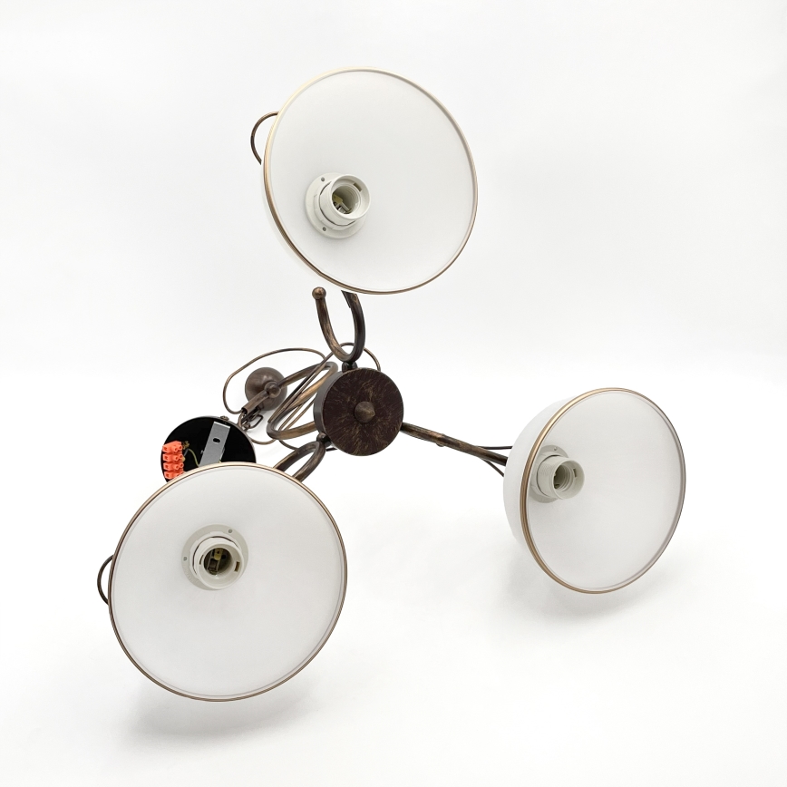 Φωτιστικό οροφής σε ράβδο COBRA 3xE27/60W/230V μπρονζέ/πατίνα