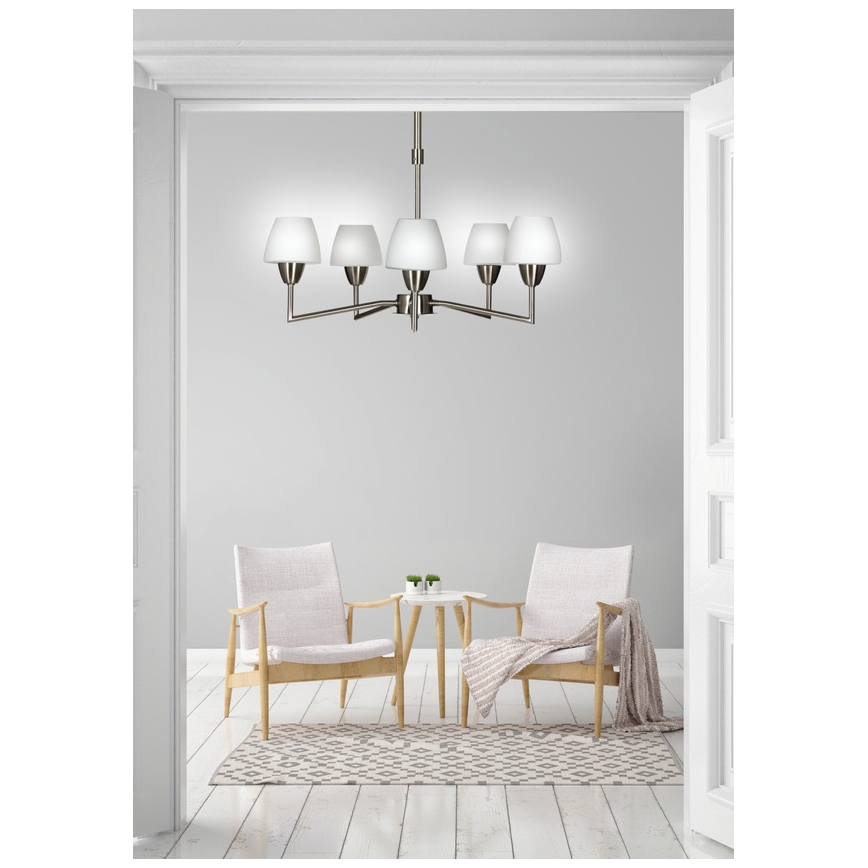 Φωτιστικό οροφής σε ράβδο TOGO 5xG9/40W/230V ματ χρώμιο/λευκό