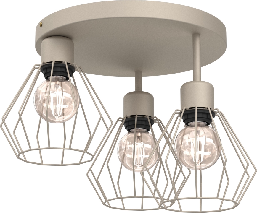 Φωτιστικό οροφής PARKLA 3xE27/15W/230V μπεζ